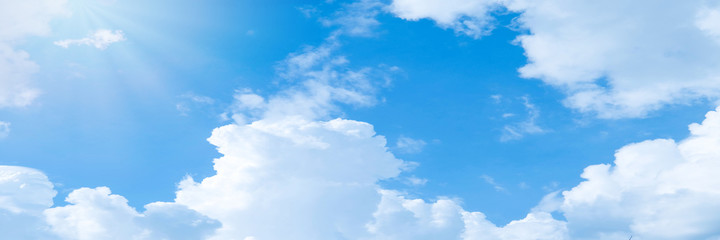 Wall Mural - beautiful blue sky cloudsfor background. panorama of sky.