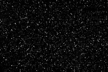 Poster - Abstract illustration with small squares and pixels.