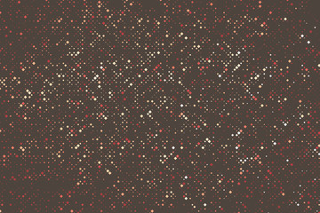 Poster - Abstract illustration with small squares and pixels.
