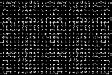 Poster - Abstract illustration with small squares and pixels.