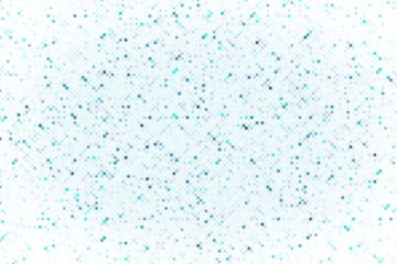 Poster - Abstract illustration with small squares and pixels.