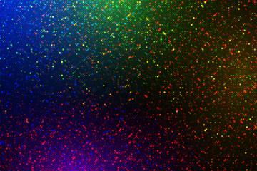 Poster - Abstract illustration with small squares and pixels.