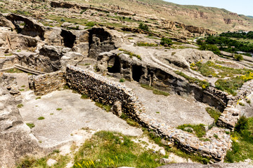 Wall Mural - Ancient Cave Town Uplistsikhe is an ancient rock-hewn town in eastern Georgia