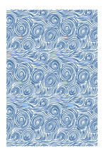 Seamless Pattern With Blue Twisted Lines Waves.