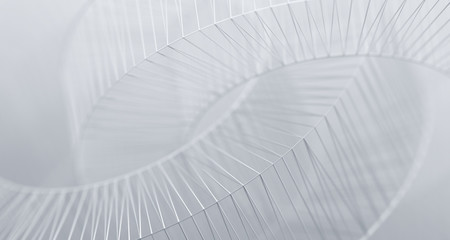 Poster - Abstract 3d render, light geometric background, modern design