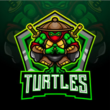 Turtle Esport Logo Mascot Design