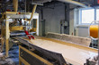 Production line of gypsum board for construction. Plant for the production of construction materials