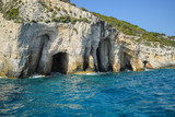 Fototapeta Do akwarium - View of the blue Mediterranean sea and cliffs