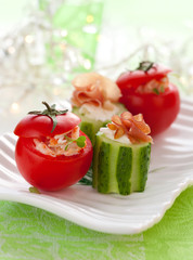 Sticker - Stuffed cucumber and tomato