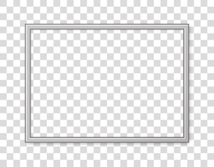 Wall Mural - 3d frame. picture frame isolated on background. realistic modern border rectangular frame with shado