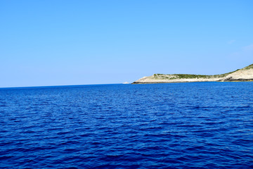 Mediterranean cliffs on the Greek island of Zakynthos