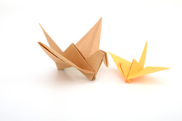 Wall Mural - Origami paper birds