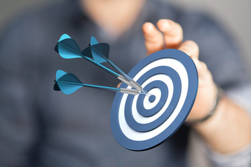Poster - Marketing And Communication Success Concept dart.