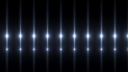 Poster - 3d render of fractal rays with glowing impulse lights. Computer generated abstract disco backdrop. Vertical lines with bright flood lights