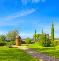 Poster - Beautiful country house with park in Tuscany. Italy.