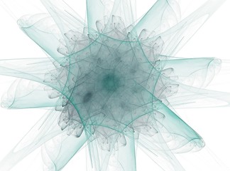 Poster - Abstract fractal patterns and shapes. Space geometry. Dynamic flowing forms with spirals. Mysterious psychodelic relaxation pattern. Fractal swirls, digital artwork for creative graphic design
