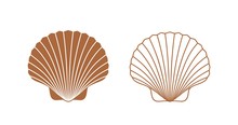 Scallop Logo. Isolated Scallop  On White Background