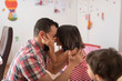© Antonio Recena - Father plays with his children in the family bedroom