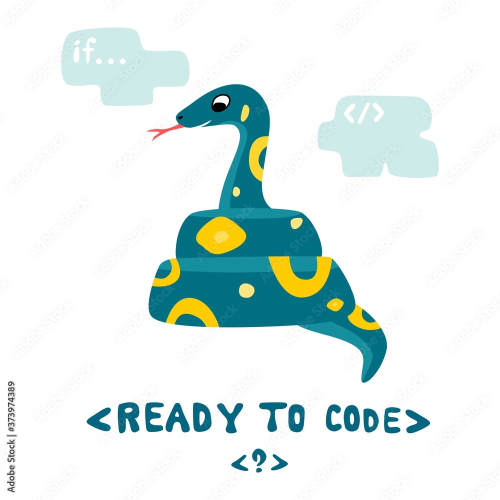 Python code language sign. Programming coding and developing concept ...