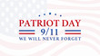 Patriot Day 9/11 Background Illustration