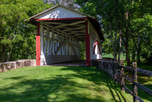 Entrance To The Kniseley Covered Bridge In Bedford County, Pennsylvania