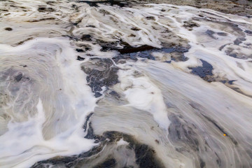 Melting Ice on river texture background