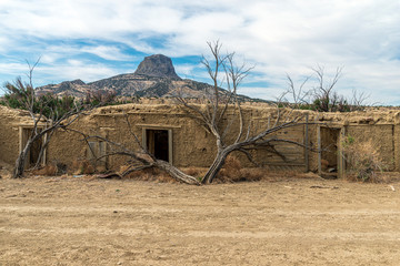 Wall Mural - cabezon mountain new mexico usa from the old town of cabezon
