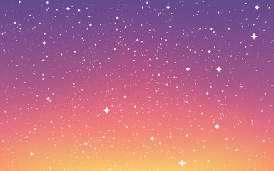 Wall Mural - Space background. Cosmos flat design. Universe with white stars. Color galaxy with constellations. Cosmic template for flyer, brochure, poster or website. Vector illustration
