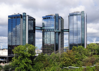 View To Gothia Towers Goteborg On A Sunny Summer Day With Some Clouds In The Sky