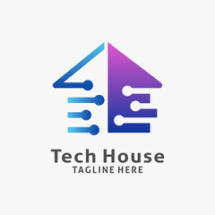 Wall Mural - Tech house logo design