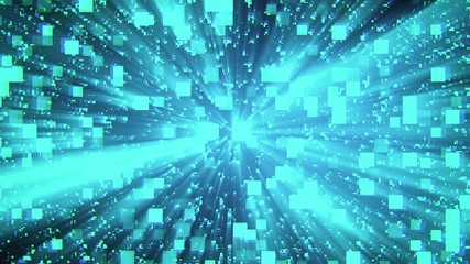 Poster - 3d rendering of technology and data processing. Computer generated modern information backdrop