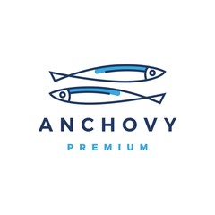 Wall Mural - anchovy logo vector icon illustration