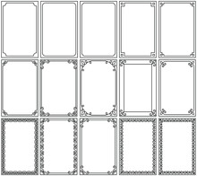Set Of Simple Frames Vector