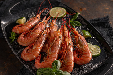 Wall Mural - Fresh king prawns