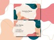 Abstract pastel corporate business card design