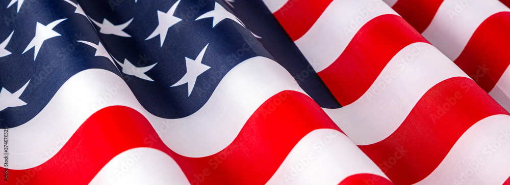 Obraz na płótnie star and striped American flag w salonie