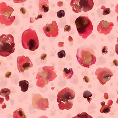 Sticker - watercolor all over leopard pattern illustration