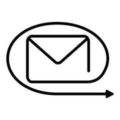 Poster - Symbol icon forwarding messages, redirection, vector icon icon redirect, reroute sending messages to another recipient, resend