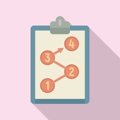 Poster - Clipboard mission icon. Flat illustration of clipboard mission vector icon for web design