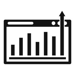 Poster - Graph chart mission icon. Simple illustration of graph chart mission vector icon for web design isolated on white background