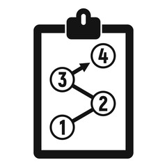 Poster - Clipboard mission icon. Simple illustration of clipboard mission vector icon for web design isolated on white background