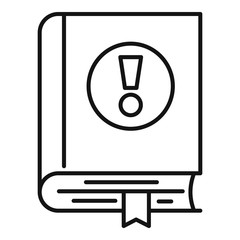 Poster - mission book icon. outline mission book vector icon for web design isolated on white background