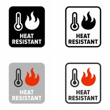 Heat Resistant, Utensils Or Item Property, Information Sign