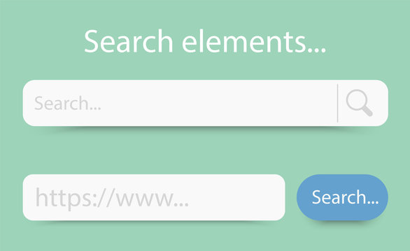 Seach bar navigation for UI design, digital business and interface. Eps 10 vector