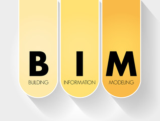 Poster - BIM - Building Information Modeling acronym, business concept background