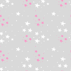 Wall Mural - Childish seamless pattern with stars.