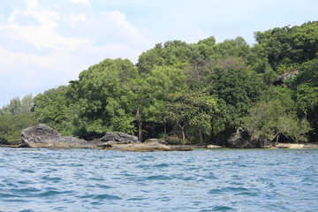 tropical island in the sea