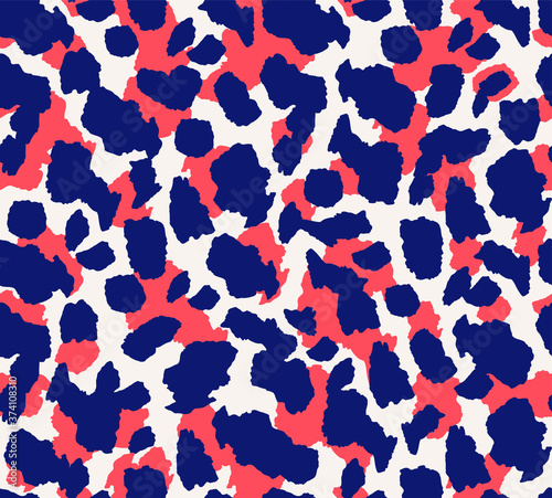 Seamless leopard fur pattern as vector file Poster Mural XXL