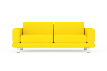 Poster - Yellow Simple Modern Sofa Furniture. 3d Rendering