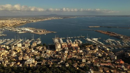 Sticker - drone flight over Castell de Bellver Majorca Spain